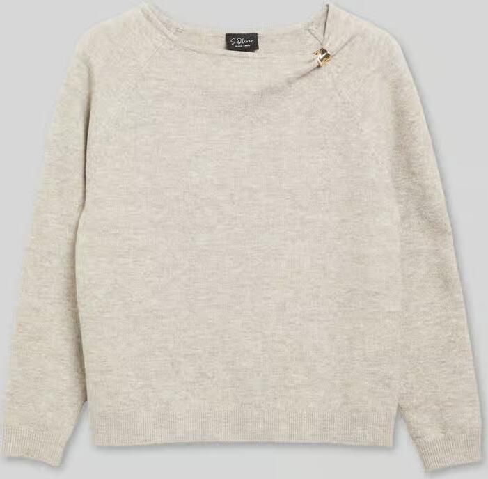 S.Oliver BLACK LABEL gebreide trui met wol beige - Foto 3