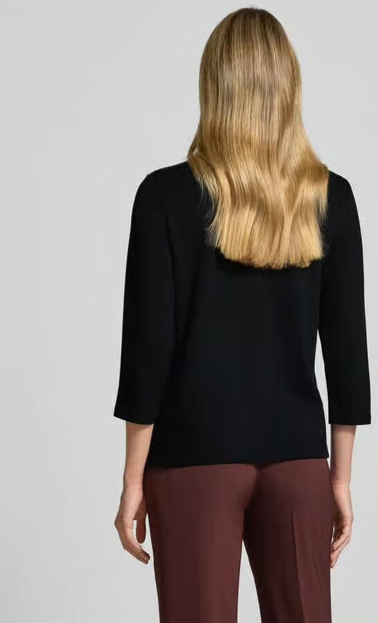S.Oliver BLACK LABEL Shirt met 3 4 mouwen met pailletten en fijne hoge kraag - Foto 4