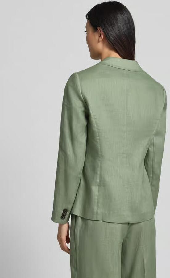 S.Oliver BLACK LABEL regular blazer met linnen lichtgroen - Foto 4