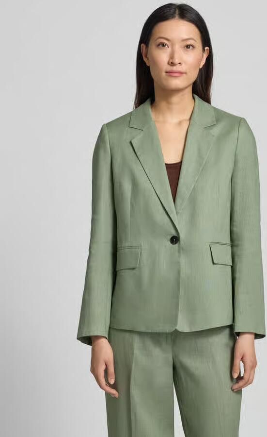 S.Oliver BLACK LABEL regular blazer met linnen lichtgroen - Foto 7