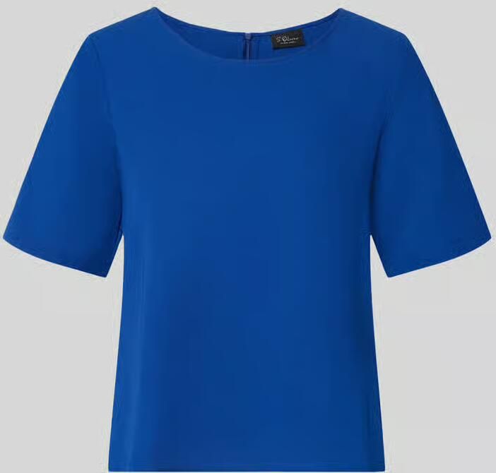 S.Oliver BLACK LABEL Regular fit blouse met korte mouwen met boothals
