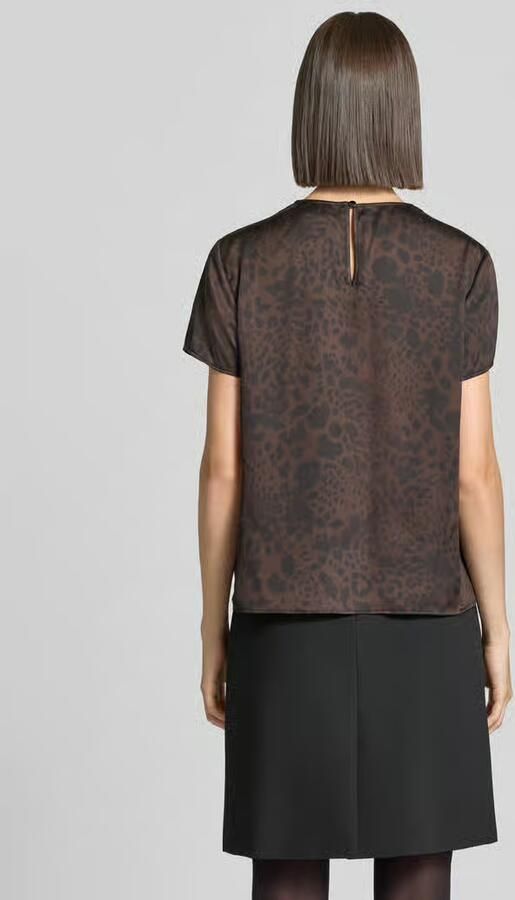 S.Oliver BLACK LABEL Regular fit blouse met korte mouwen met plooidetail - Foto 3