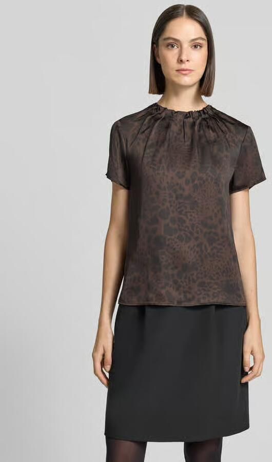 S.Oliver BLACK LABEL Regular fit blouse met korte mouwen met plooidetail - Foto 2