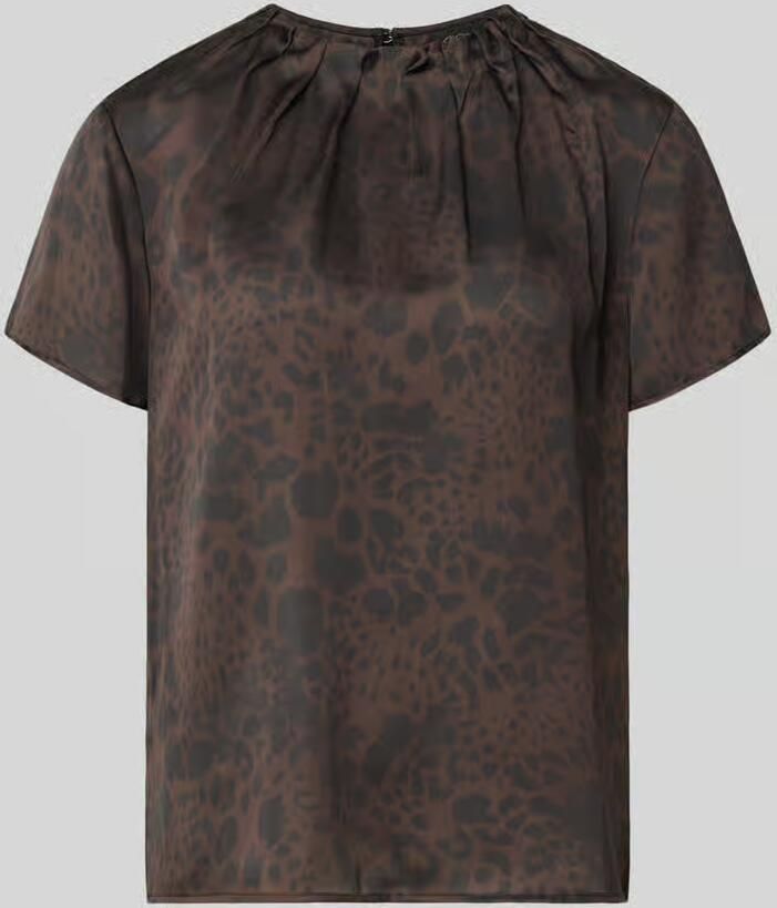 S.Oliver BLACK LABEL Regular fit blouse met korte mouwen met plooidetail - Foto 2