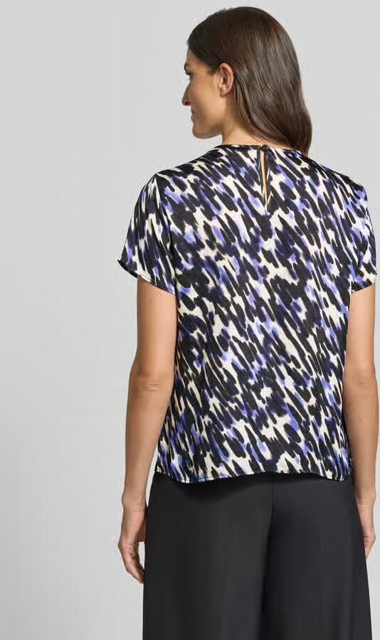 S.Oliver BLACK LABEL Regular fit blouse met korte mouwen met plooidetail - Foto 2