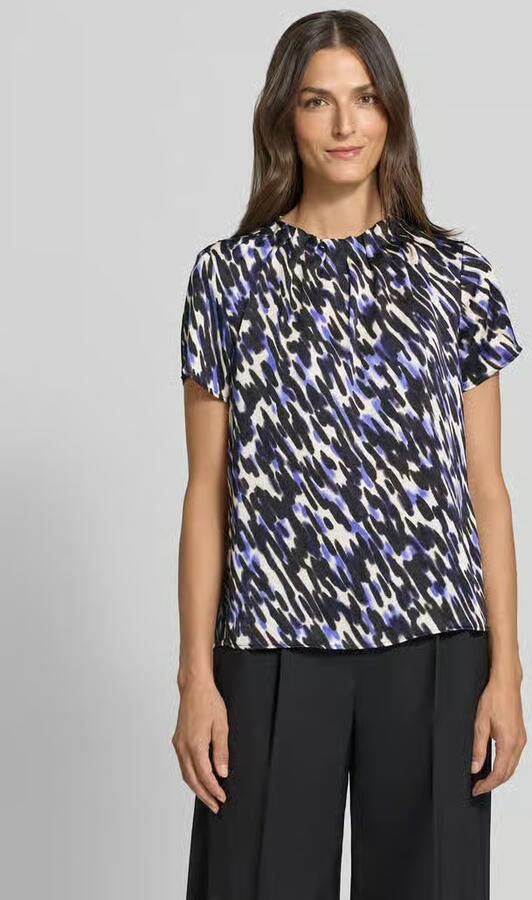 S.Oliver BLACK LABEL Regular fit blouse met korte mouwen met plooidetail - Foto 3