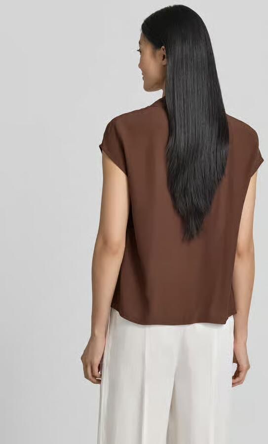 S.Oliver BLACK LABEL regular fit blouse met korte mouwen van puur viscose - Foto 2