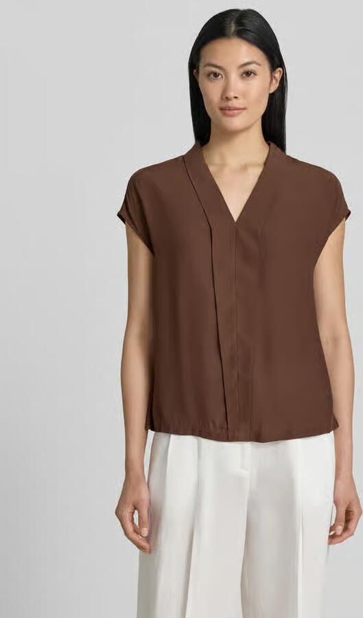 S.Oliver BLACK LABEL regular fit blouse met korte mouwen van puur viscose - Foto 3