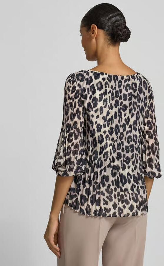 S.Oliver BLACK LABEL Regular fit blouse met lange mouwen en all-over motief