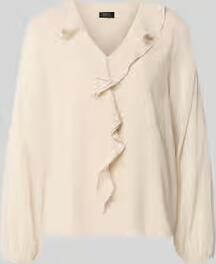 S.Oliver BLACK LABEL regular fit blouse met lange mouwen in crêpe-look - Foto 3