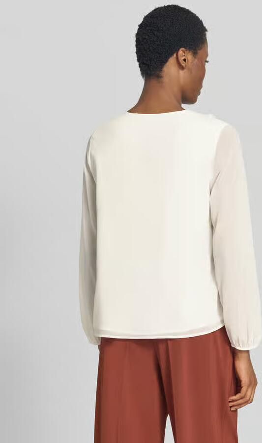 S.Oliver BLACK LABEL regular fit blouse met lange mouwen in crêpe-look - Foto 3