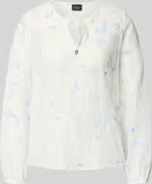 S.Oliver BLACK LABEL regular fit blouse met lange mouwen met gebloemd borduursel