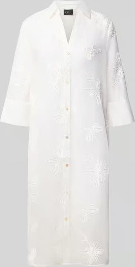 S.Oliver BLACK LABEL regular fit blouse met lange mouwen met gebloemd-stitching