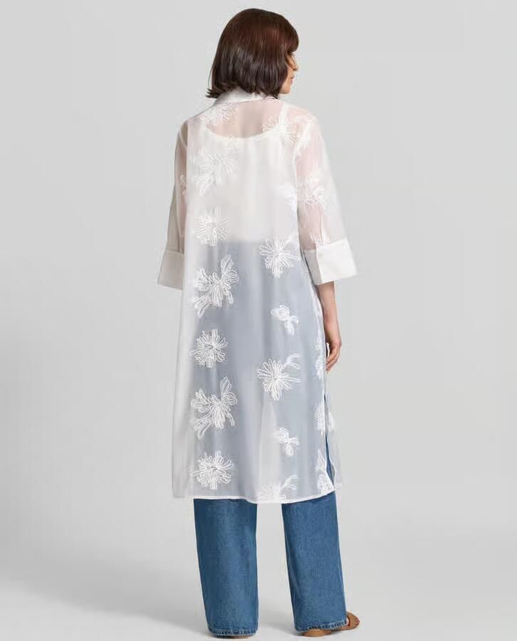 S.Oliver BLACK LABEL regular fit blouse met lange mouwen met gebloemd-stitching