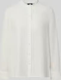 S.Oliver BLACK LABEL Regular fit blouse met lange mouwen met kraag met ruches