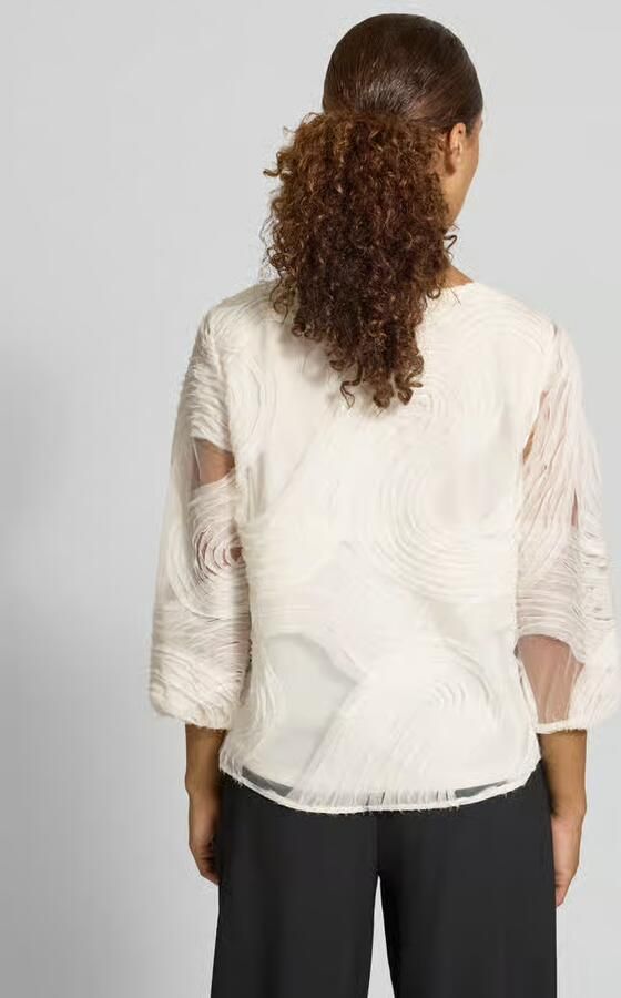 S.Oliver BLACK LABEL Regular fit blouse met lange mouwen met structuurpatroon - Foto 4