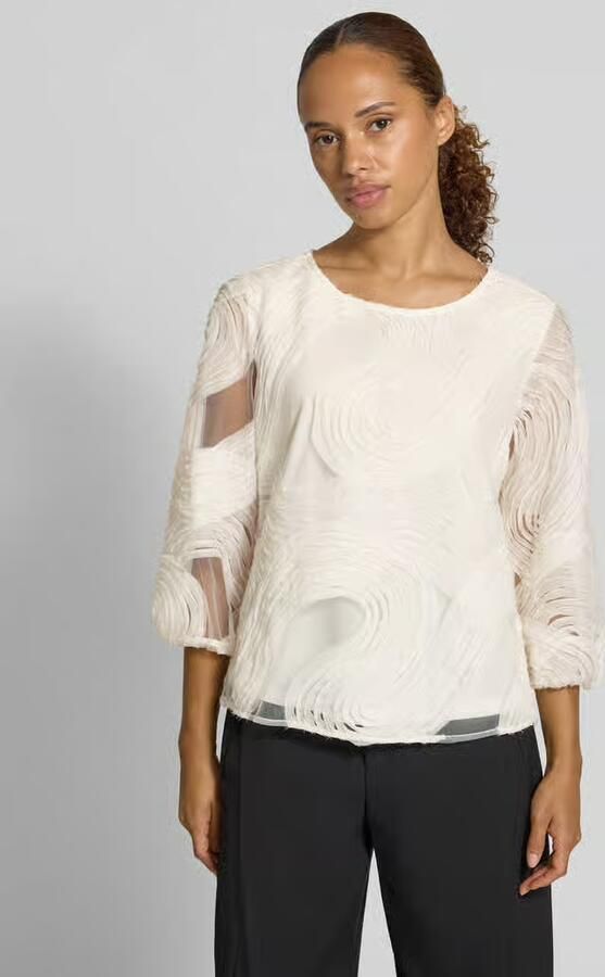 S.Oliver BLACK LABEL Regular fit blouse met lange mouwen met structuurpatroon - Foto 5