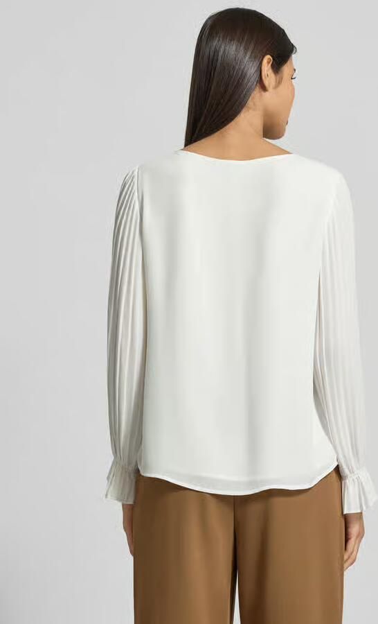 S.Oliver BLACK LABEL Regular fit blouse met lange mouwen met volants
