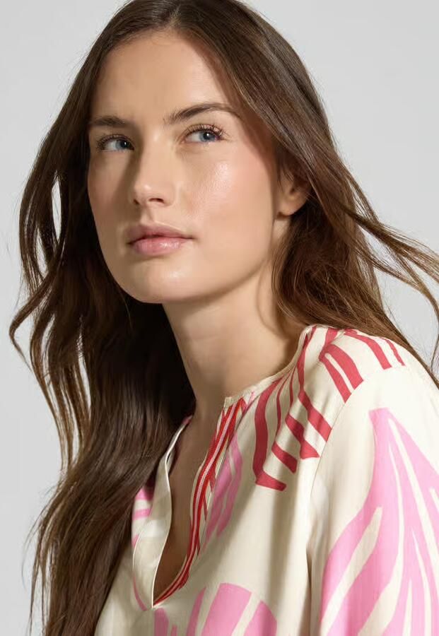 S.Oliver BLACK LABEL Regular fit blouse met lange mouwen van pure viscose