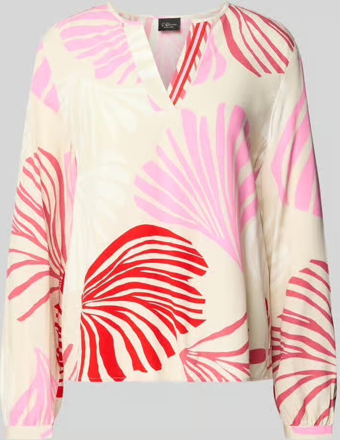 S.Oliver BLACK LABEL Regular fit blouse met lange mouwen van pure viscose - Foto 2