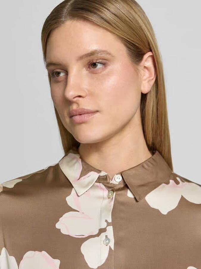 S.Oliver BLACK LABEL Regular fit blouse met lange mouwen van pure viscose