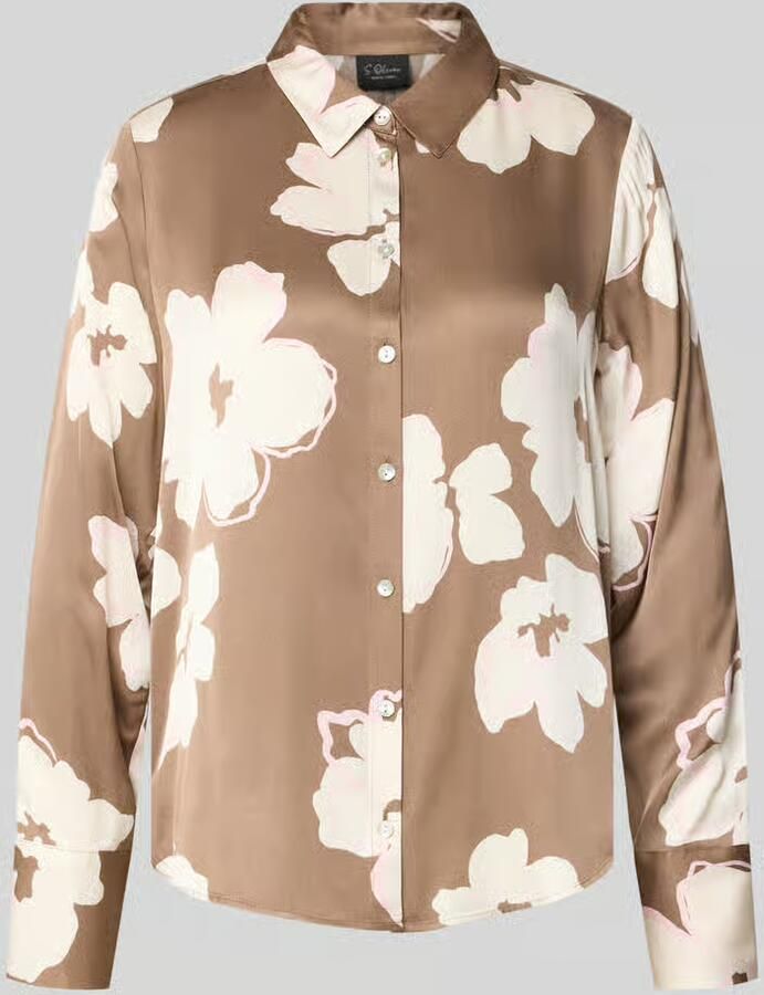 S.Oliver BLACK LABEL Regular fit blouse met lange mouwen van pure viscose - Foto 2