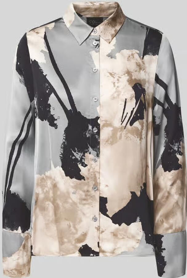 S.Oliver BLACK LABEL Regular fit blouse met lange mouwen van pure viscose - Foto 4