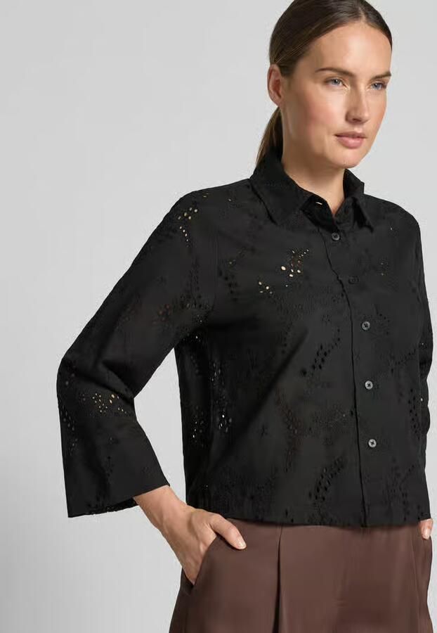 S.Oliver BLACK LABEL regular fit blouse met lange mouwen van puur katoen - Foto 3