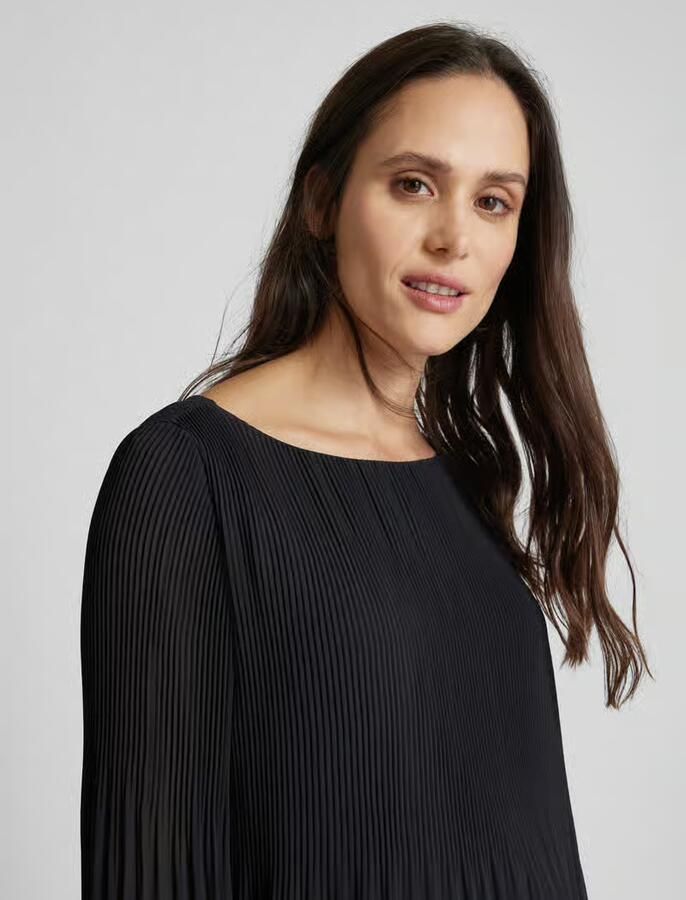 S.Oliver BLACK LABEL Klassieke blouse met plisséplooien - Foto 2