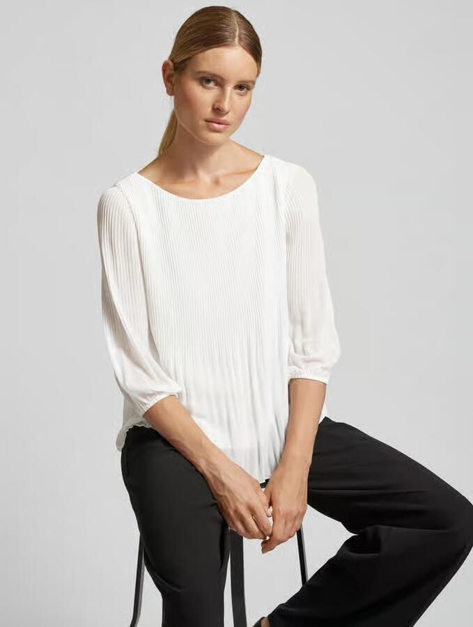S.Oliver BLACK LABEL Klassieke blouse met plisséplooien