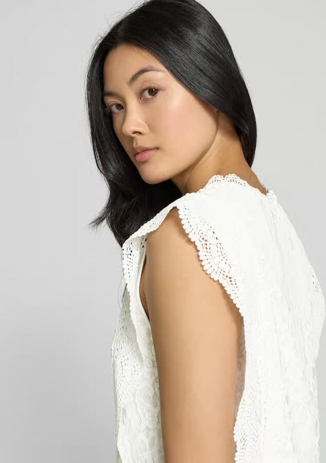 S.Oliver BLACK LABEL Regular fit blouse van kant - Foto 2