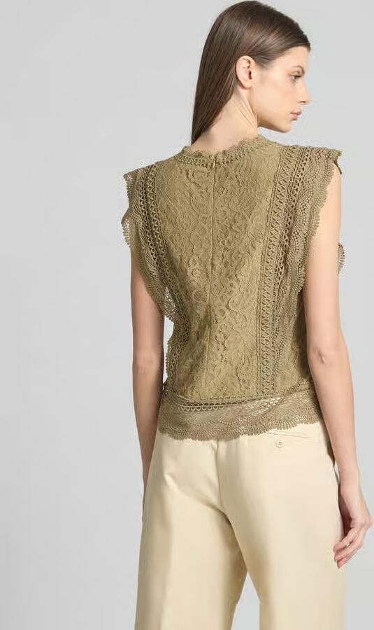 S.Oliver BLACK LABEL Regular fit blouse van kant