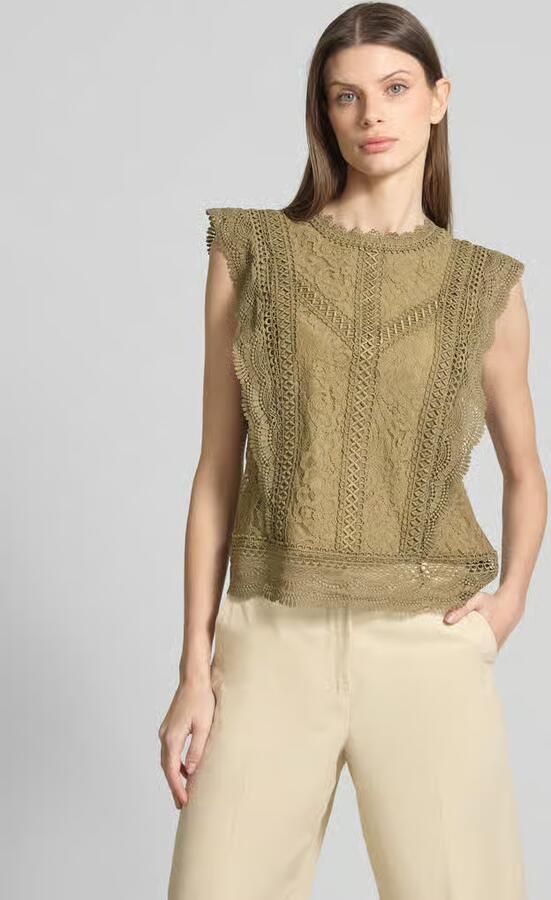 S.Oliver BLACK LABEL Regular fit blouse van kant - Foto 2