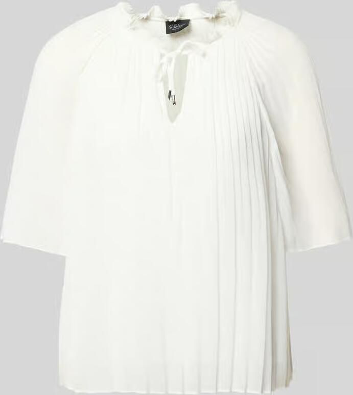 S.Oliver BLACK LABEL regular fit blouses in plissélook