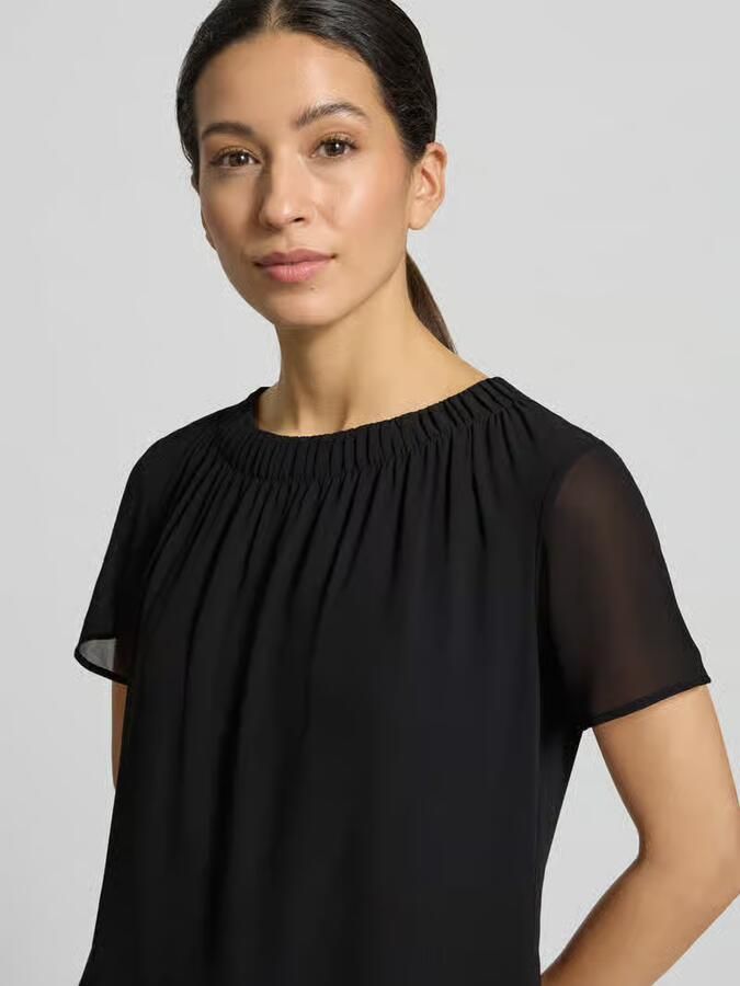 S.Oliver BLACK LABEL Regular fit blouseshirt met semi-transparante mouwen - Foto 2