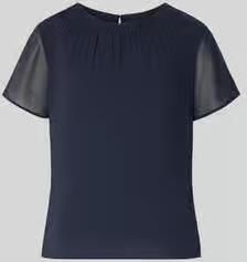 S.Oliver BLACK LABEL Regular fit blouseshirt met semitransparante mouwen