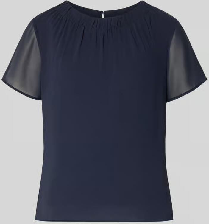 S.Oliver BLACK LABEL Regular fit blouseshirt met semi-transparante mouwen
