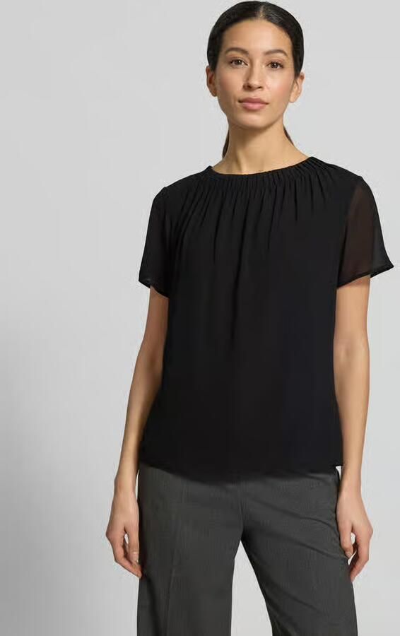 S.Oliver BLACK LABEL Regular fit blouseshirt met semi-transparante mouwen - Foto 6