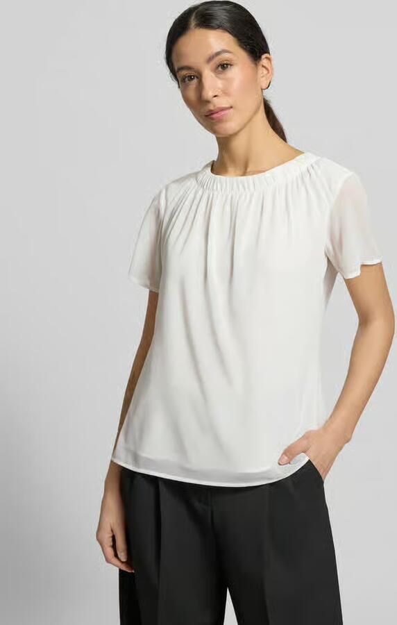 S.Oliver BLACK LABEL Regular fit blouseshirt met semitransparante mouwen - Foto 5