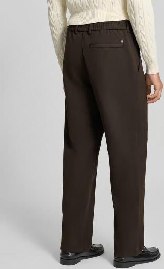 S.Oliver BLACK LABEL Regular fit broek met riemlussen - Foto 3