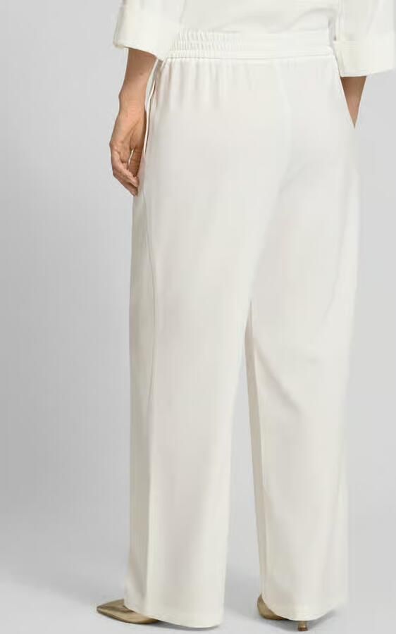 S.Oliver BLACK LABEL wide leg regular waist broek wit - Foto 6