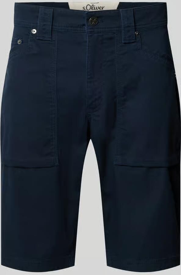 S.Oliver BLACK LABEL regular fit cargoshorts van katoenmix - Foto 4