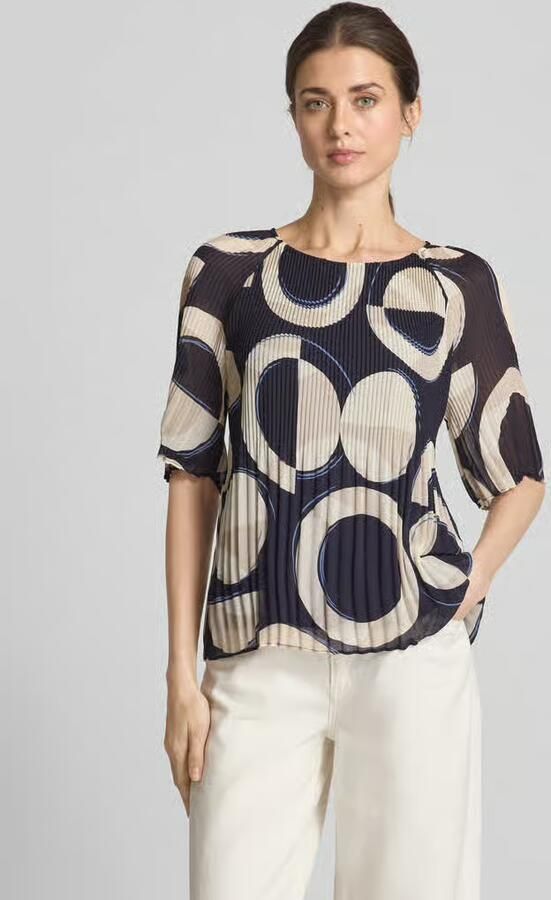 S.Oliver BLACK LABEL Regular fit chiffon blouse met korte raglanmouwen - Foto 5