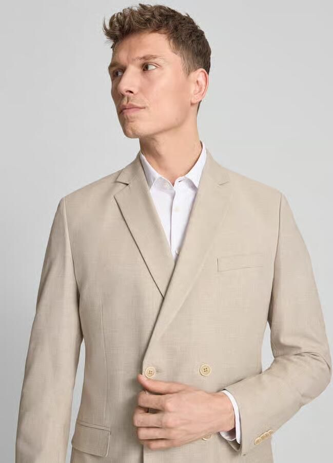 S.Oliver BLACK LABEL regular fit colbert met linnen