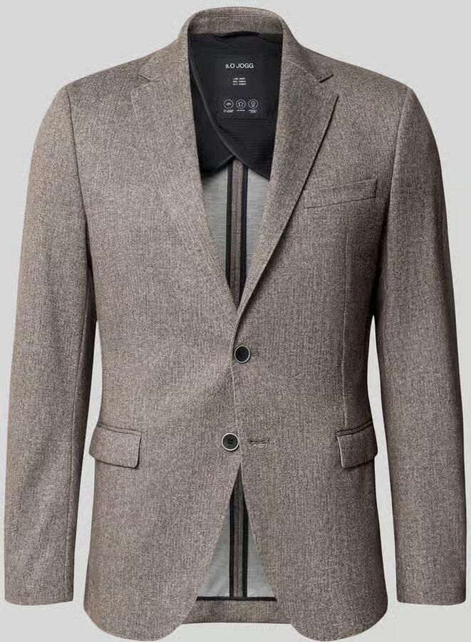 S.Oliver BLACK LABEL Regular fit colbert met mix van katoen en lyocell model 'Jogg'