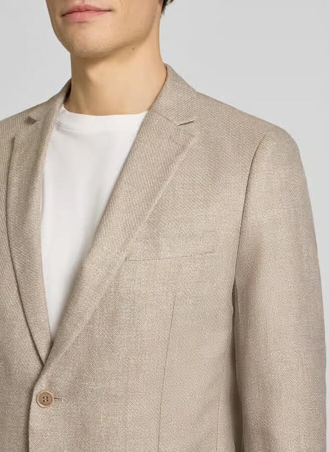 S.Oliver BLACK LABEL regular fit colbert van linnenmix