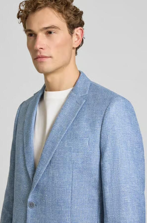 S.Oliver BLACK LABEL regular fit colbert van linnenmix
