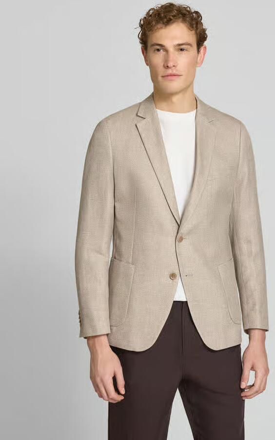 S.Oliver BLACK LABEL regular fit colbert van linnenmix - Foto 4