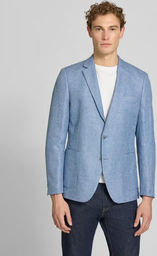 S.Oliver BLACK LABEL regular fit colbert van linnenmix - Foto 4