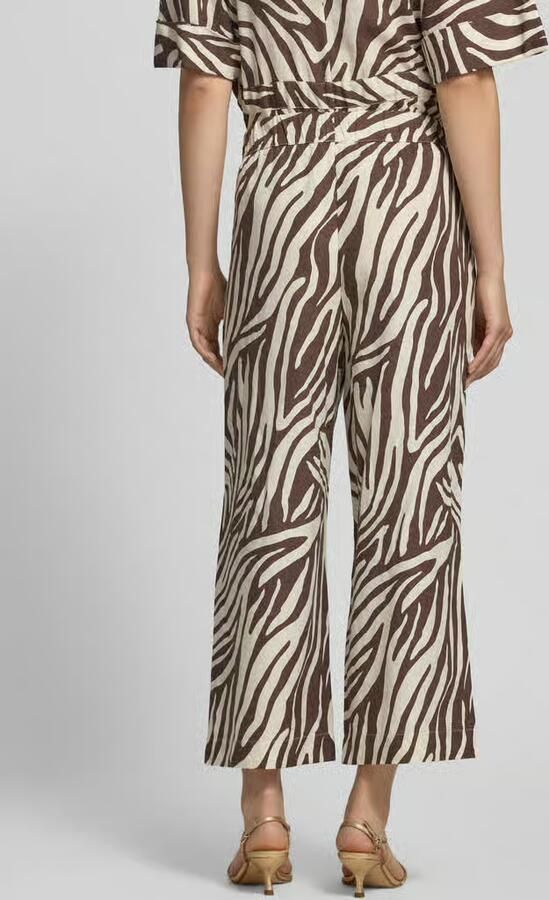 S.Oliver BLACK LABEL regular fit culotte van mix van lyocell viscose en linnen - Foto 4